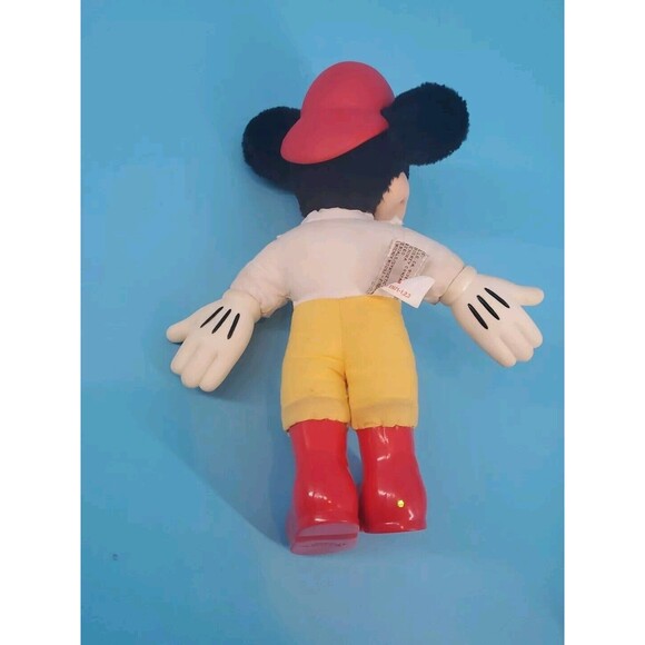 Vintage Mick Mouse 12" Plush Firefighter Red Boots Hat Applause - Picture 4 of 12